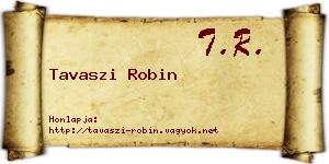 Tavaszi Robin névjegykártya